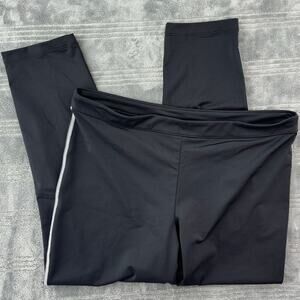 Nike Golf Tour Performance Dri-Fit Black White Lining Capri Leggings Women Large